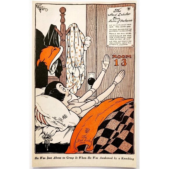 1927 Violet Moore Higgins Pinocchio Red Lobster Inn Room 13 Lithograph DWSS12 - Picture 2 of 2